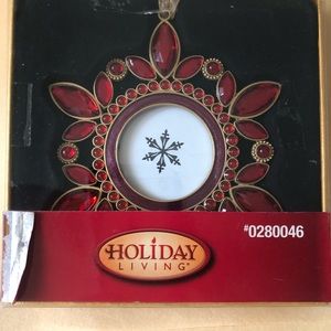 Holiday Living Ruby Jeweled Photo Frame Ornament